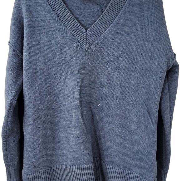PHILOSOPHY Blue V-Neck Sweater Womens Size Medium M - Picture 2 of 6